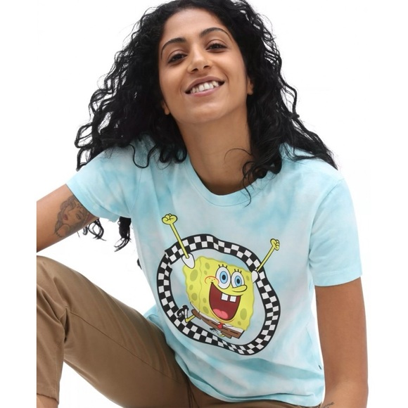 VANS SPONGEBOB SQUAREPANTS TIE DYE GRAPHIC TEE - Picture 2 of 11